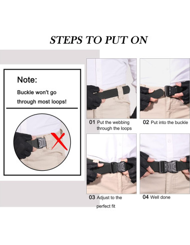 Cinturón Táctico JUKMO de Nylon 3.8 cm para Trabajo Militar