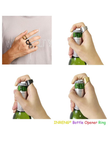 Anillo Abrebotellas INRENG Dorado 9 Creativo para Bar