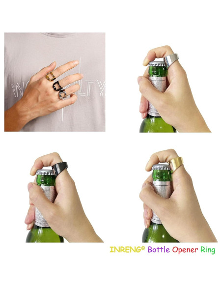 Anillo Abrebotellas INRENG Dorado 9 Creativo para Bar