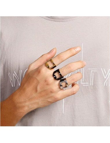 Anillo Abrebotellas INRENG Dorado 9 Creativo para Bar