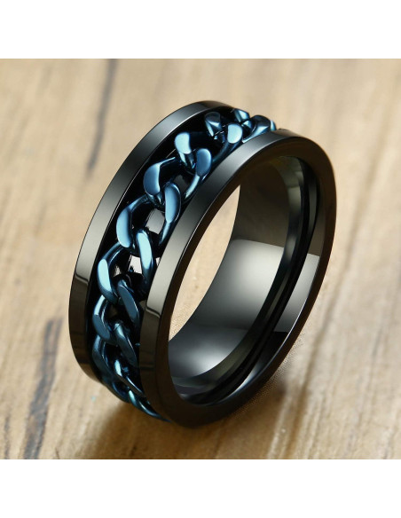 Anillo Fidget MMTTAO Acero Inoxidable 8MM Unisex