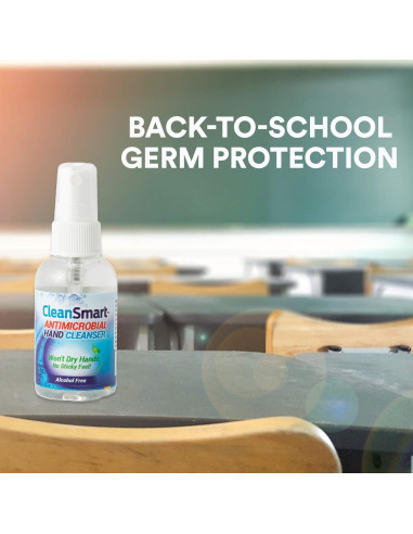 CleanSmart Limpiador Antimicrobiano Sin Alcohol - 3 Botellas de 60ml