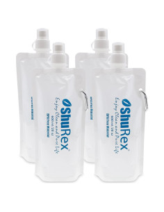 Paquete de 4 bolsas de agua colapsables 600ml ShuRex