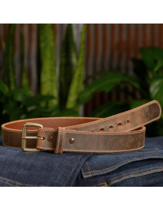 Cinturón Bullhide de cuero para hombres 1.5" ancho resistente 2