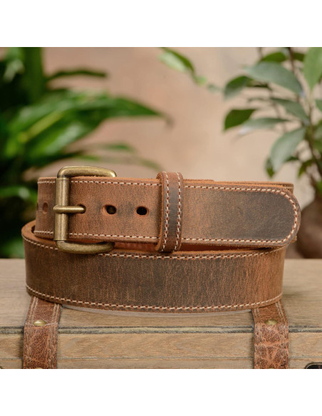 Cinturón Bullhide de cuero para hombres 1.5" ancho resistente