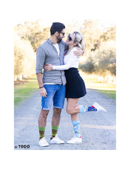 Calcetines Divertidos TODO para Hombres y Mujeres - Grande