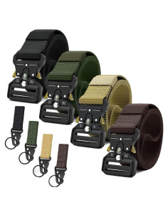 Cinturones Tácticos 4 Pack para Hombres con Brújula