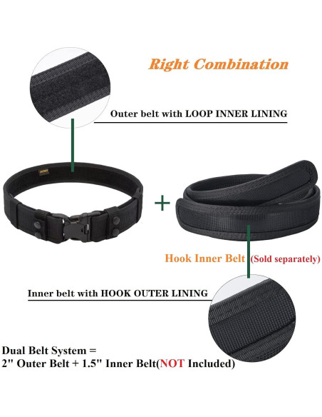 Cinturón de Deber TACNEX 2" Nylon Ajustable Seguridad