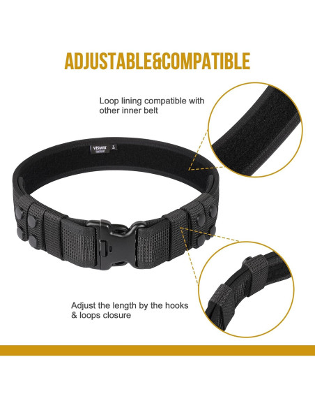 Cinturón de Deber VISMIX 2" Nylon Ajustable Seguridad