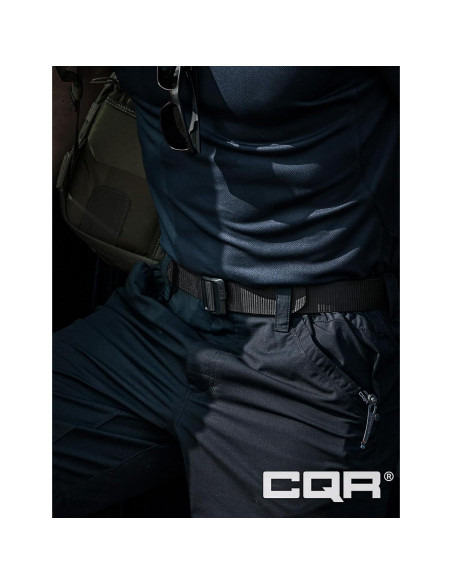 Cinturón Táctico CQR Militar Ajustable Negro EDC