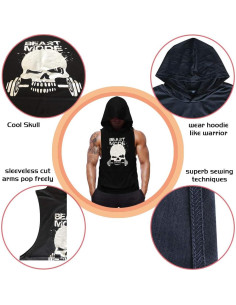 Chaleco Sin Mangas SZKANI para Hombre Estampado Calavera 2