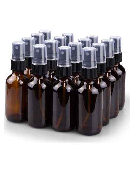 Botellas de Spray de Vidrio Wedama 2 oz Ámbar - Paquete de 16