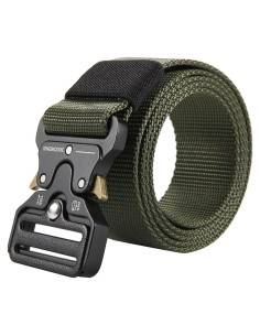 Cinturón Táctico KingMoore Ajustable Nylon Verde Militar