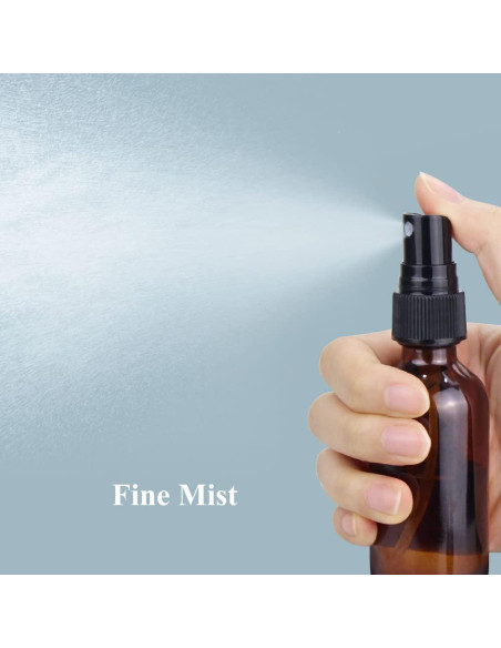 Botellas de Spray de Vidrio Wedama 2 oz Ámbar - Paquete de 16