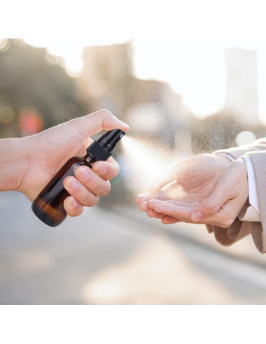 Botellas de Spray de Vidrio Wedama 2 oz Ámbar - Paquete de 16