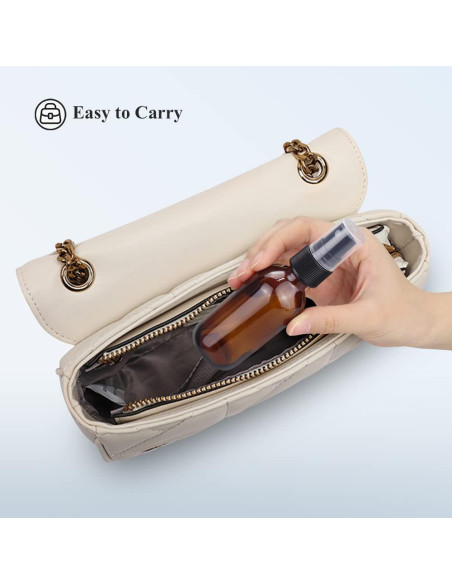 Botellas de Spray de Vidrio Wedama 2 oz Ámbar - Paquete de 16