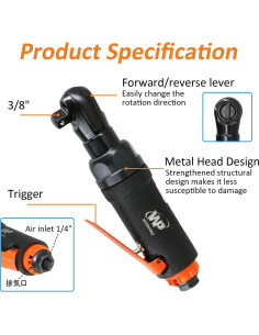 Llave de trinquete neumática WP WORKPAD 180 mm 54 Nm 2