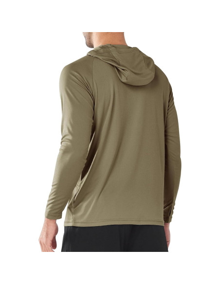 Sudadera con Capucha NORTHYARD UPF 50+ Larga Verde Caqui