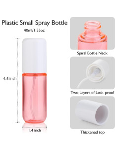 Botellas de Spray Pequeñas Aeibxiy 40ml Reutilizables 2 Piezas 2