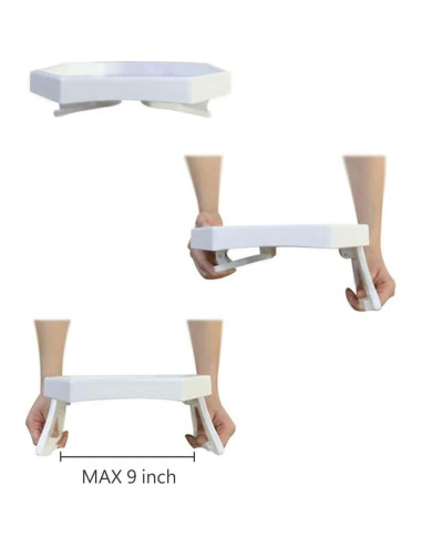 Mesa de Clip para Sofá Xchouxer, Bandeja Reposabrazos Blanca