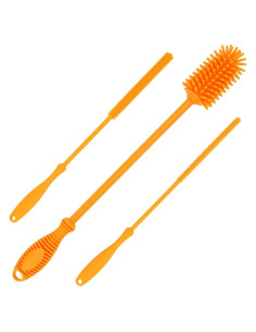 Cepillo Limpiador de Botellas Kitchiny 31.75 cm Silicona Naranja