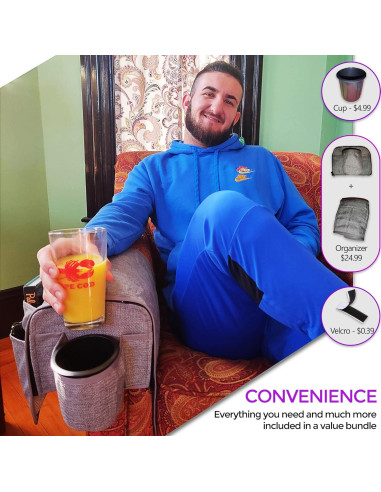 Organizador de Control Remoto CupComfort 8 cm Gris