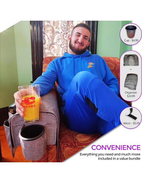 Organizador de Control Remoto CupComfort 8 cm Gris