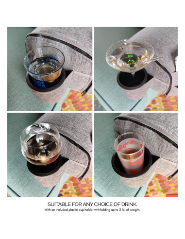 Organizador de Control Remoto CupComfort 8 cm Gris