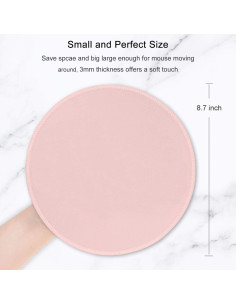 Alfombrilla de Ratón Hsurbtra Redonda Rosa 22 cm Antideslizante 2