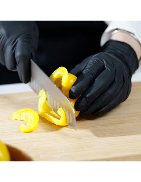 Guantes de Vinilo Sintético Karat Azul y Negro - 1000 Pzas