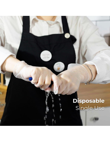 Guantes de Vinilo Sintético Karat Azul y Negro - 1000 Pzas