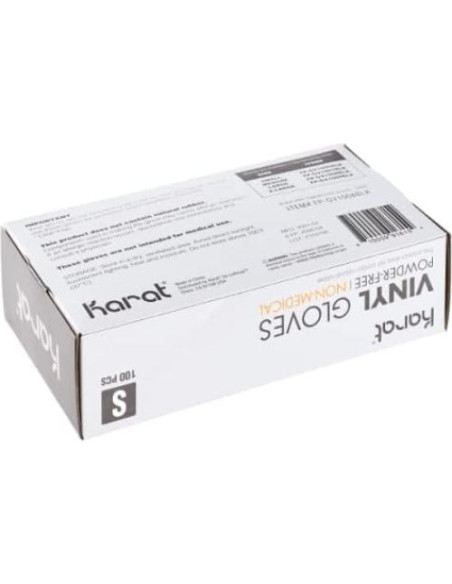 Guantes de Vinilo Sintético Karat Azul y Negro - 1000 Pzas