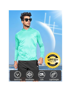 Sudadera con Capucha NORTHYARD UPF 50+ Hombre Azul Lago 2