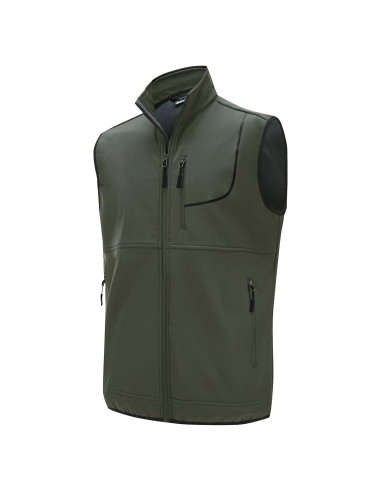 Chaleco de golf Willit para hombre, softshell verde XXL