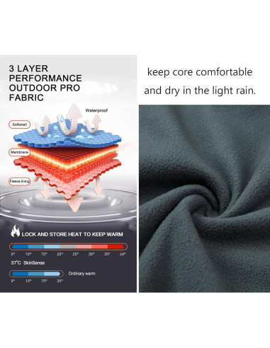 Chaleco de golf Willit para hombre, softshell verde XXL