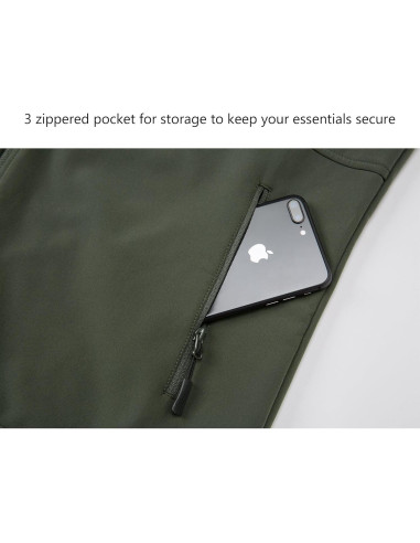 Chaleco de golf Willit para hombre, softshell verde XXL