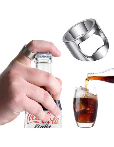 Anillo Abrebotellas VQYSKO Acero Inoxidable Talla 6 a 12