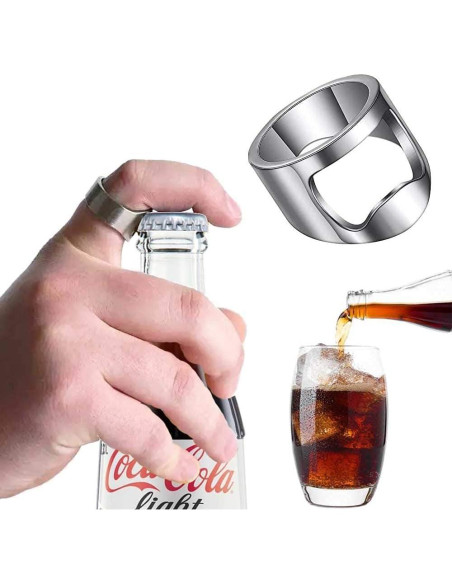 Anillo Abrebotellas VQYSKO Acero Inoxidable Talla 6 a 12