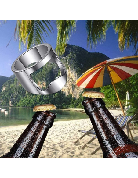Anillo Abrebotellas VQYSKO Acero Inoxidable Talla 6 a 12