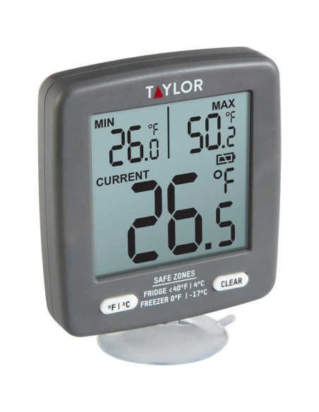 Termómetro Digital para Refrigerador y Congelador Taylor - Pantalla LCD 2"