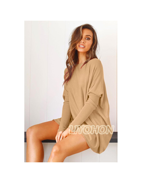 Camiseta Oversized LIYOHON para Mujeres, Túnica Casual