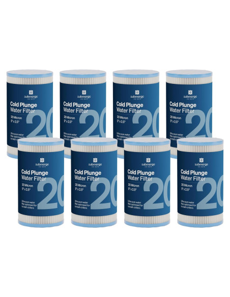 Filtro de agua Submerge Ice Bath 20 micrones paquete de 8