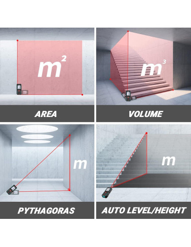 MiLESEEY G2 Medidor Láser 100,58 m con Sensor de Ángulo