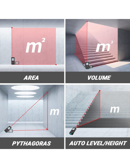 MiLESEEY G2 Medidor Láser 100,58 m con Sensor de Ángulo