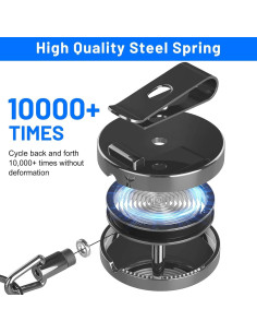 3 Pcs Portatarjetas Retráctiles Selizo Metal 68.58 cm 2