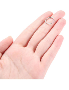 Aro de Nariz FUNLMO Acero Quirúrgico 1.2mm 6mm Negro 2