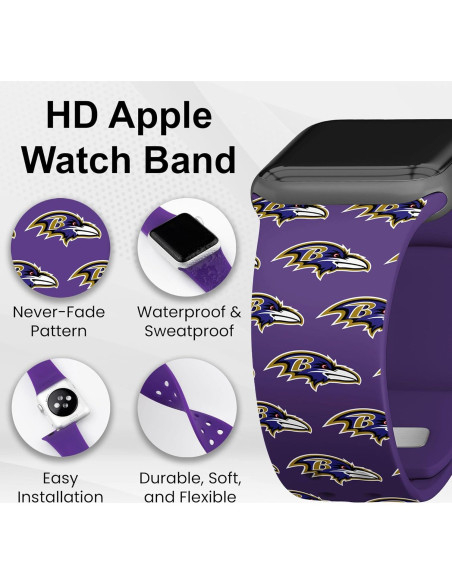 Combo HD Baltimore Ravens Game Time para Apple Watch y AirPods