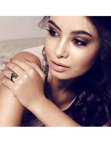 Anillo de Llave Mecánico Hombre Acero Inoxidable Negro 24mm