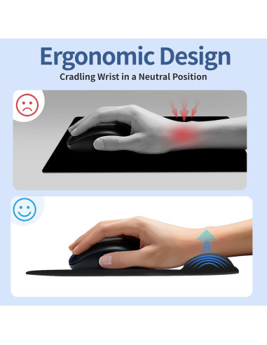 Alfombrilla de Ratón Ergonómica Tharney con Soporte de Gel