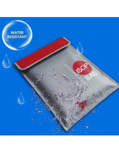 Bolsa Documentos a Prueba de Fuego ISOP 38x28cm Impermeable 2